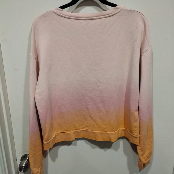Kule Organic Pink & Orange Ombre Summer Sunset Sweatshirt Women's Sz S-Swiftie - Picture 6 of 6